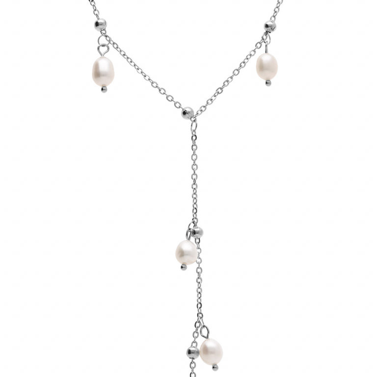 Perlenkette – Silberstahl | Azuline