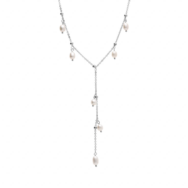 Perlenkette – Silberstahl | Azuline Ansicht 2