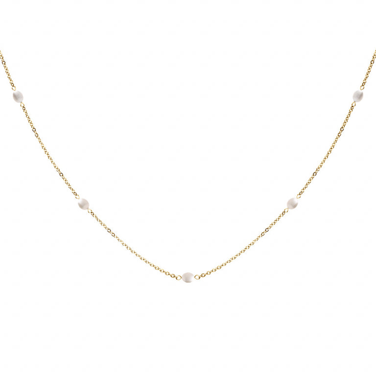 Perlenkette – Goldener Stahl | Azuline