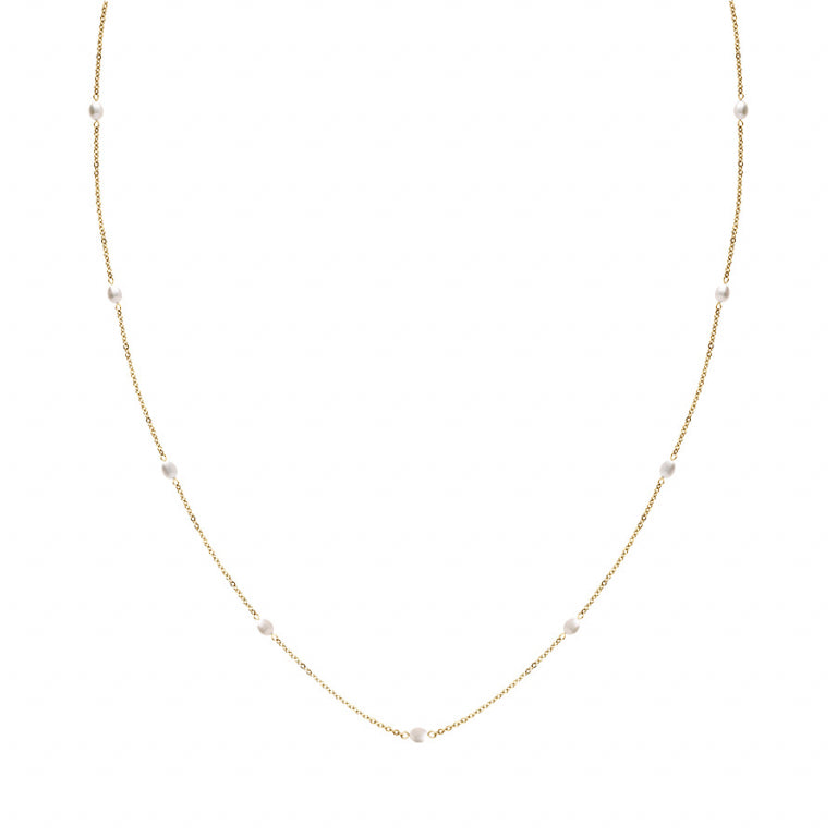 Perlenkette – Goldener Stahl | Azuline Ansicht 2