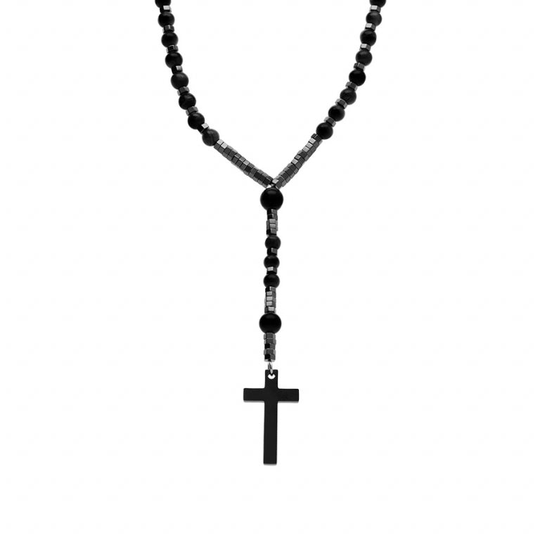 Collana Rosario – Acciaio Argentato | Azuline