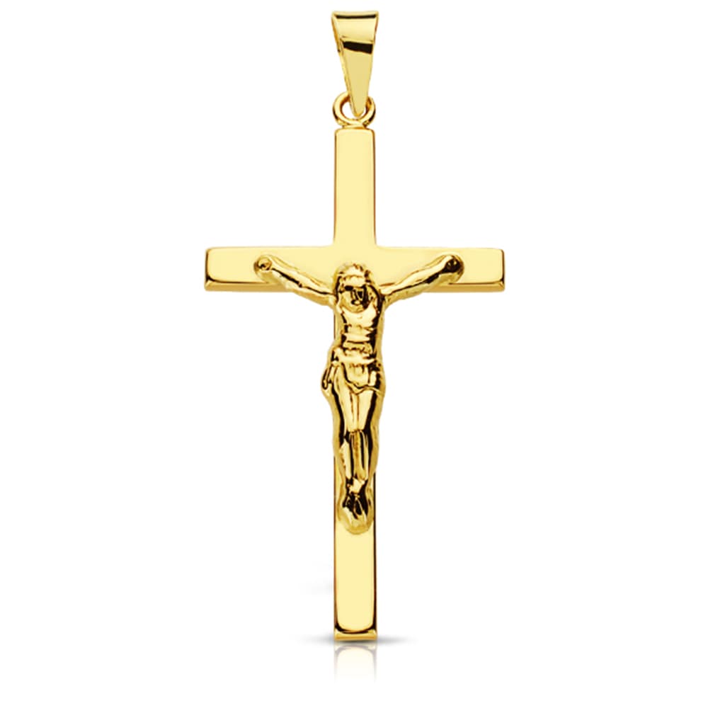 Cruz em Ouro Amarelo 18K com Cristo 31X16 mm