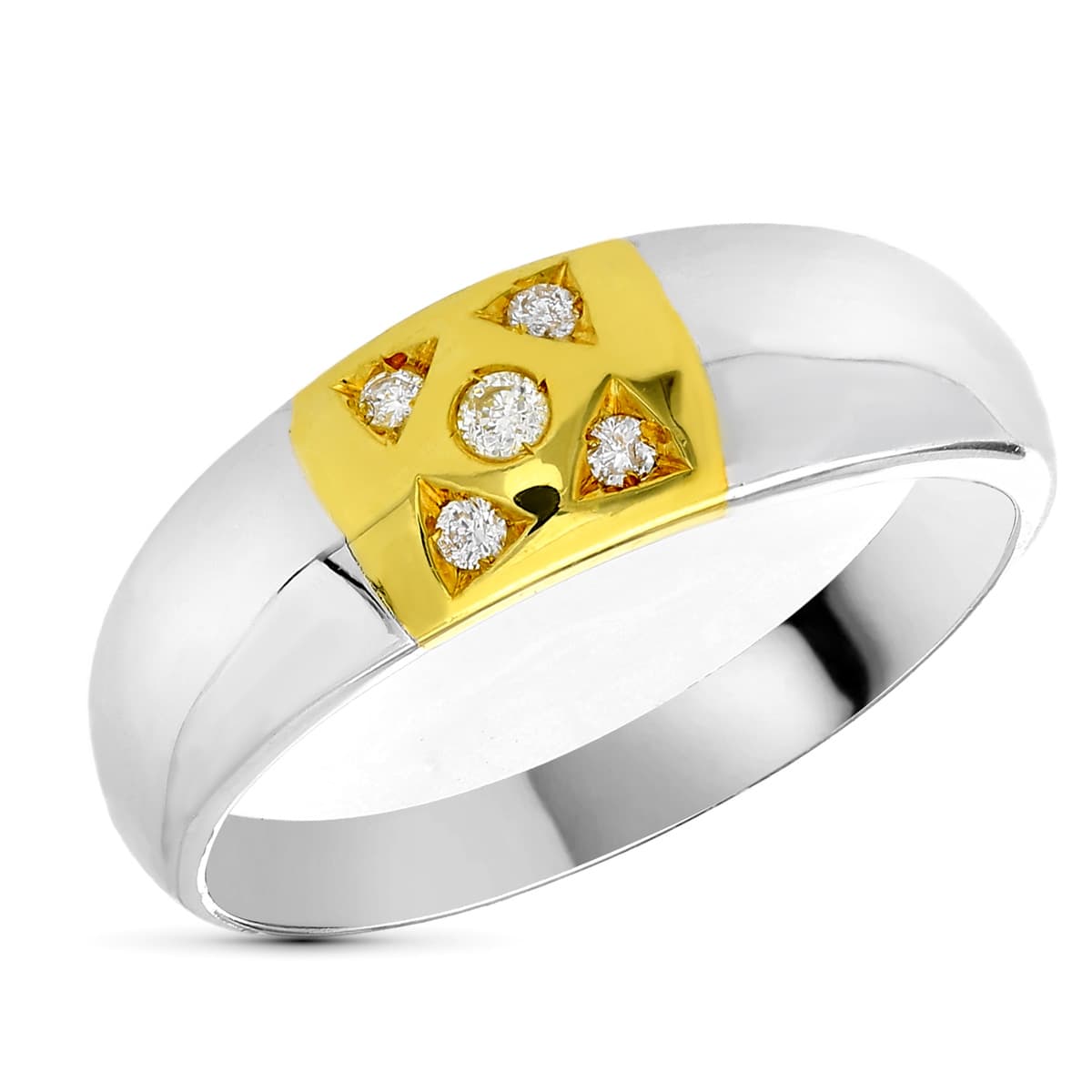 18K guld diamantring 0,025 stk