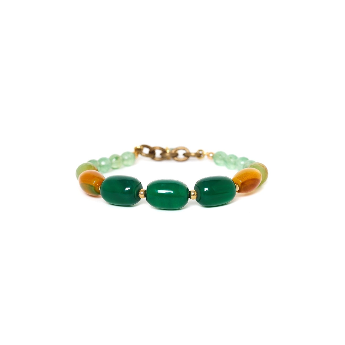 Agata Verde - Petit Modèle - Bracelet Extensible - Nature Bijoux