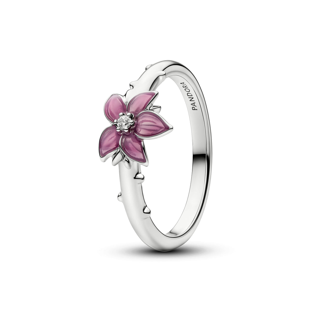 Bague Disney Mulan Fleur de Cerisier Plaqué Platine