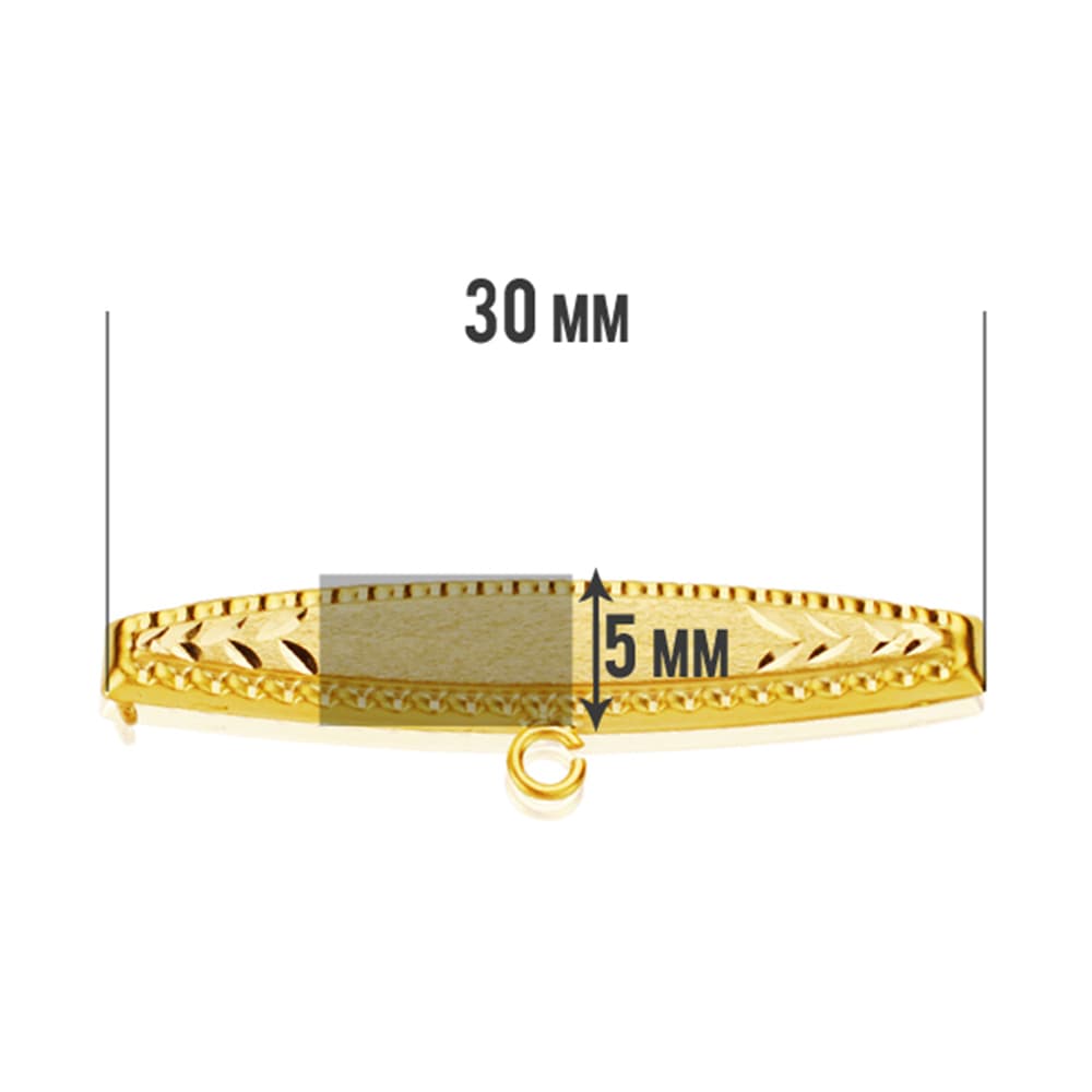 18K gouden diamanten babypin 30X5 mm