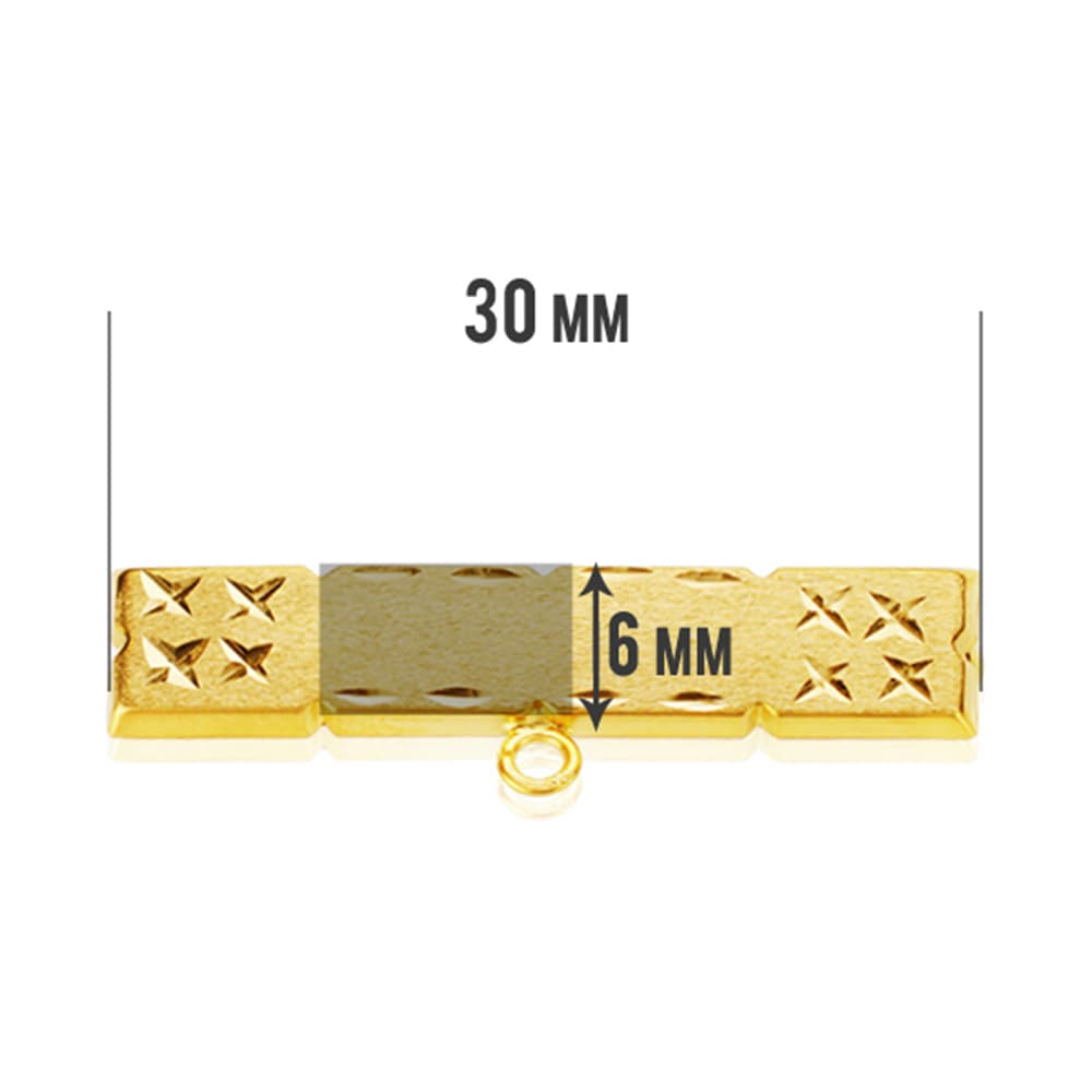 Épingle Diamantéeor Jaune 9K 30X6 mm