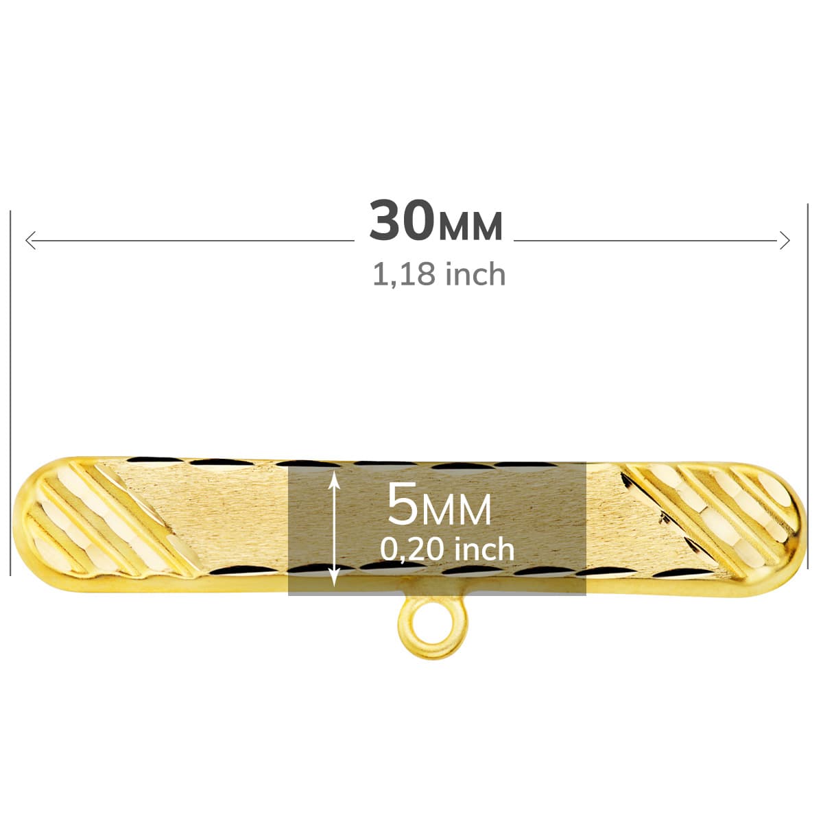 18K Guld Diamant Baby Pin 30X5 mm