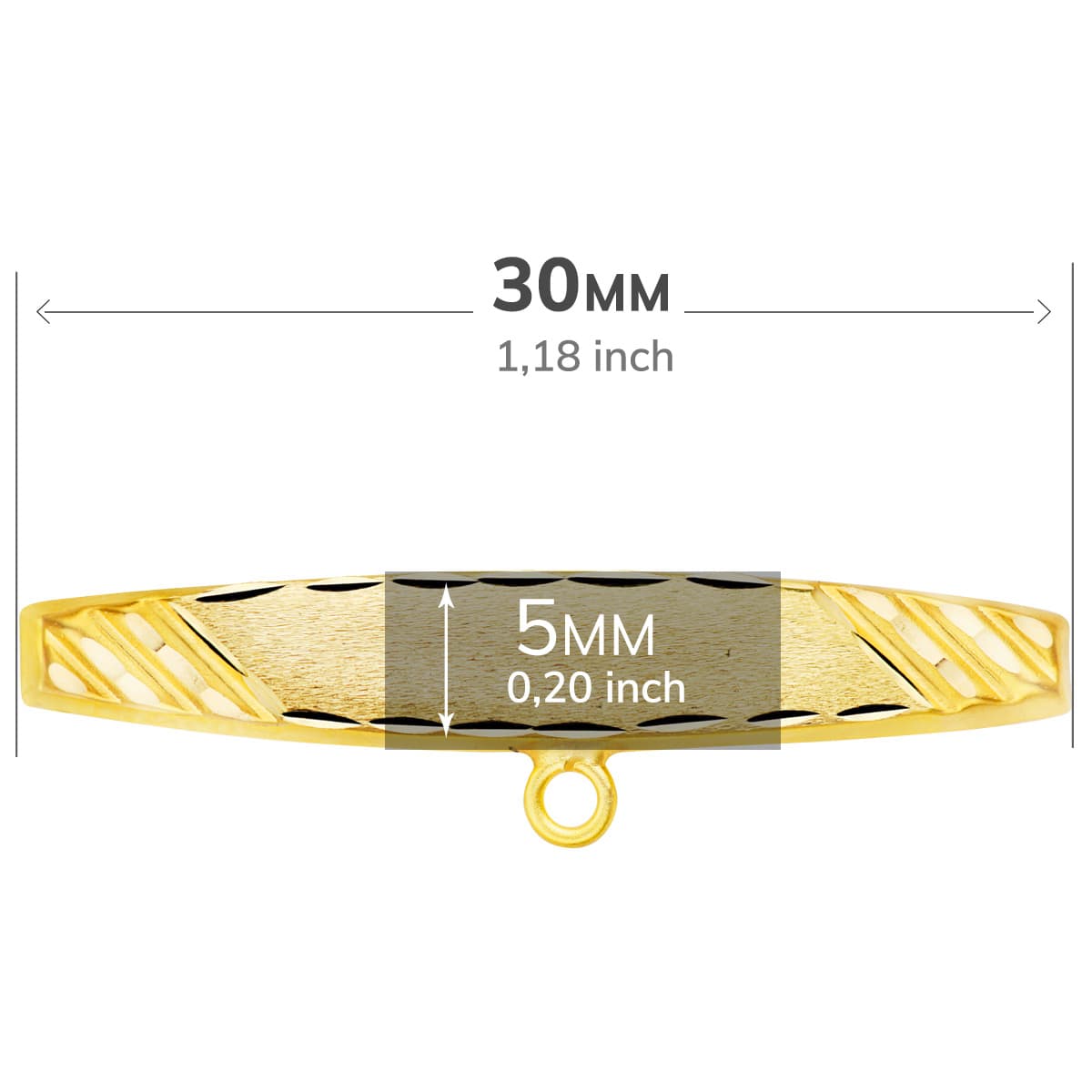 18K guld Diamond Baby Pin 30X5MM