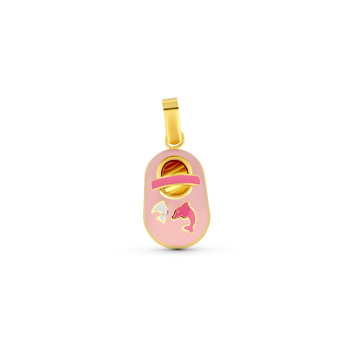 Pendentif en Or Jaune 18K Chaussure Émaillée Couleurs 15X10 mm