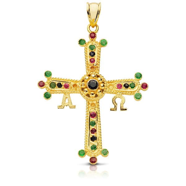9K Gold Cross Covadonga 44X34 mm