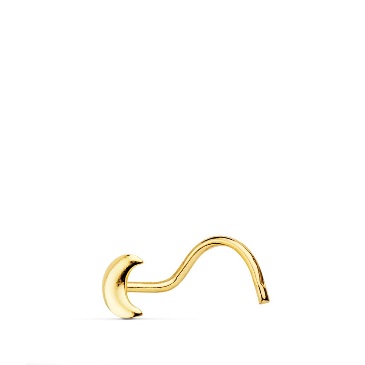 18K sárga arany hold orrlyukasztás 3,5x2,5 mm