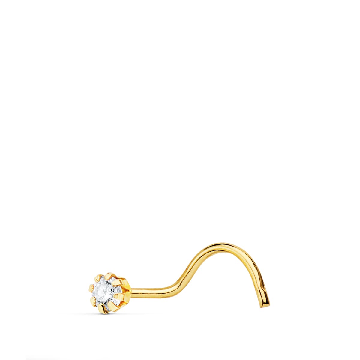 18K näspiercing 8-stift zirkon