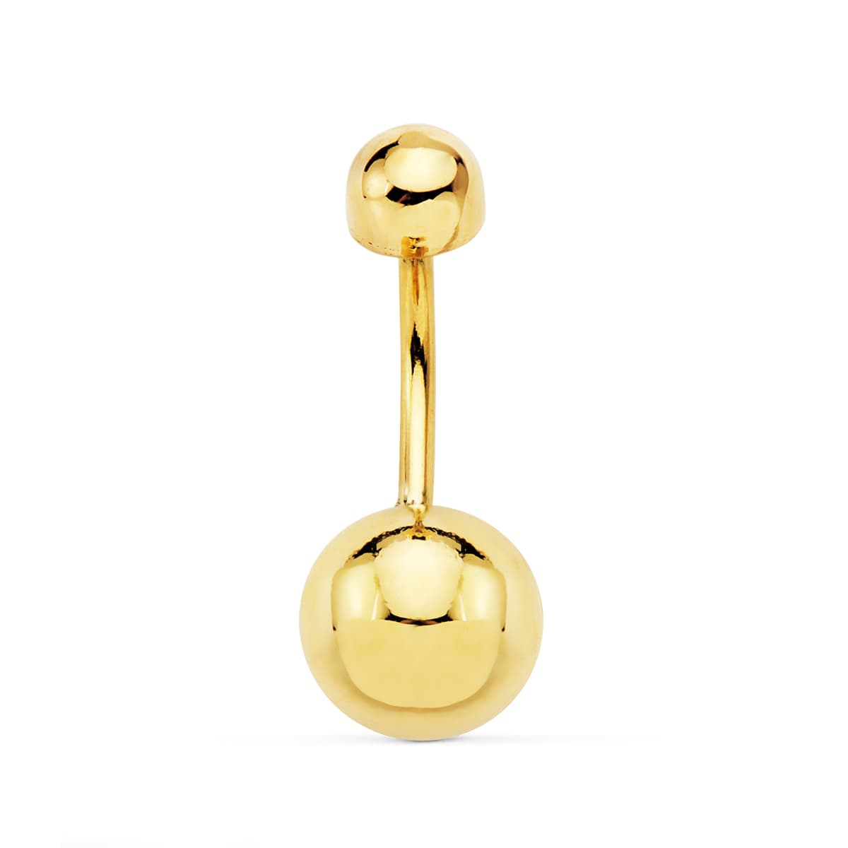 18K Gul Guld Kugle Navle Piercing 8MM