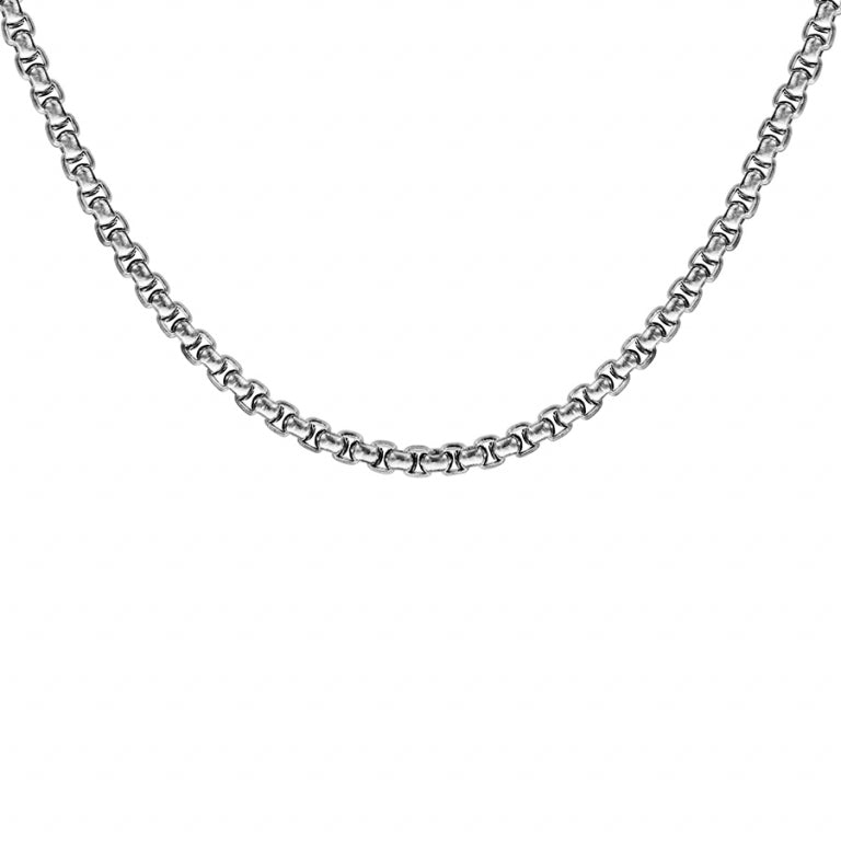 Vierkante Jaséron-ketting – zilverstaal | Azulin