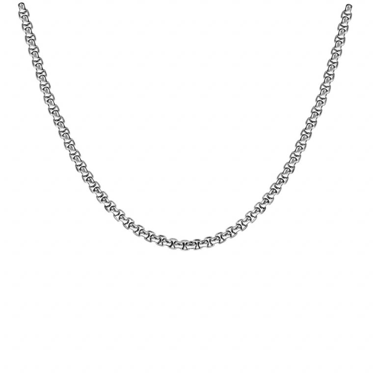 Mesh ketting – zilver staal | Azulin-weergave 2