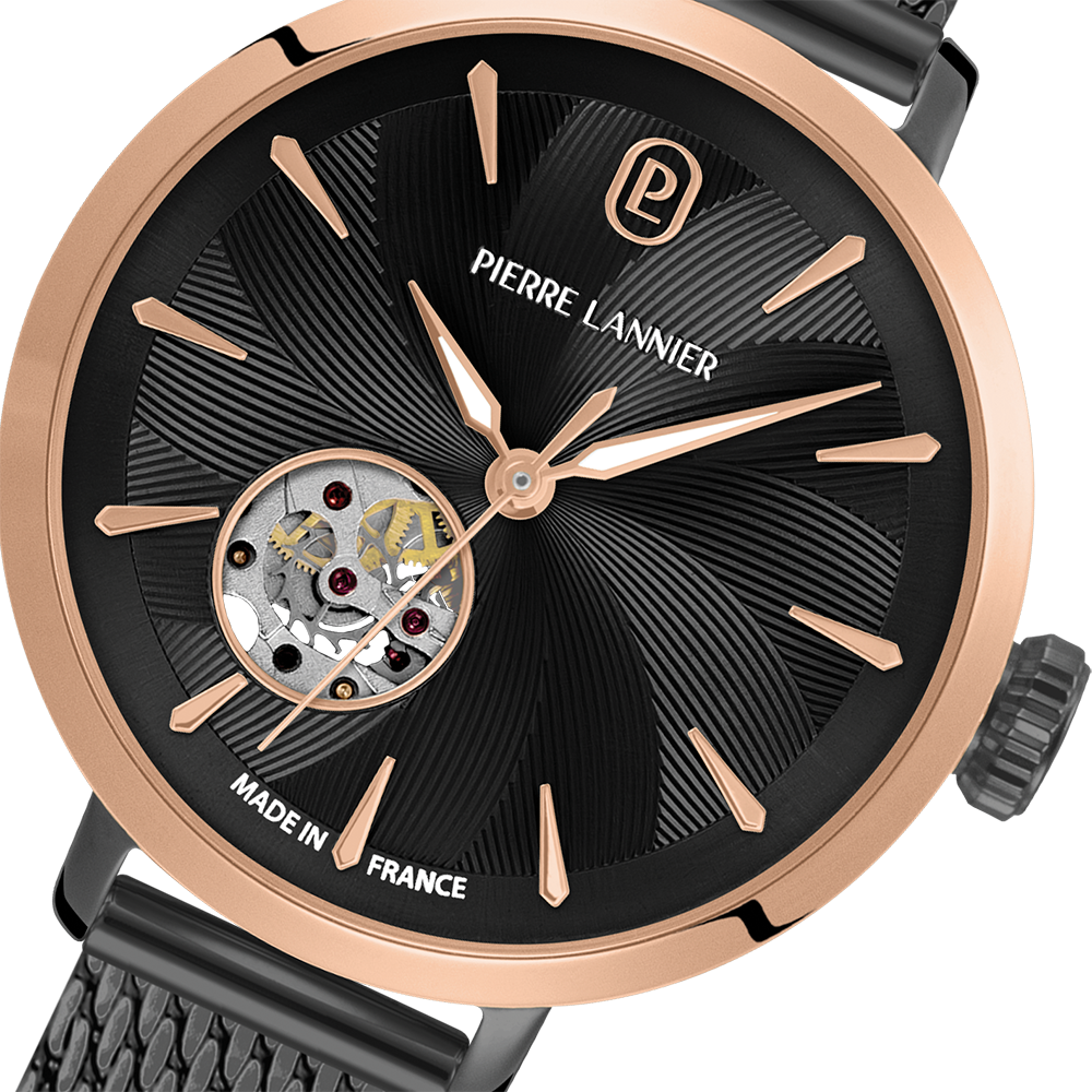 Montre femme Pierre Lannier SOLINE 139L739 – cadran gris bracelet milanais gris – vue 2