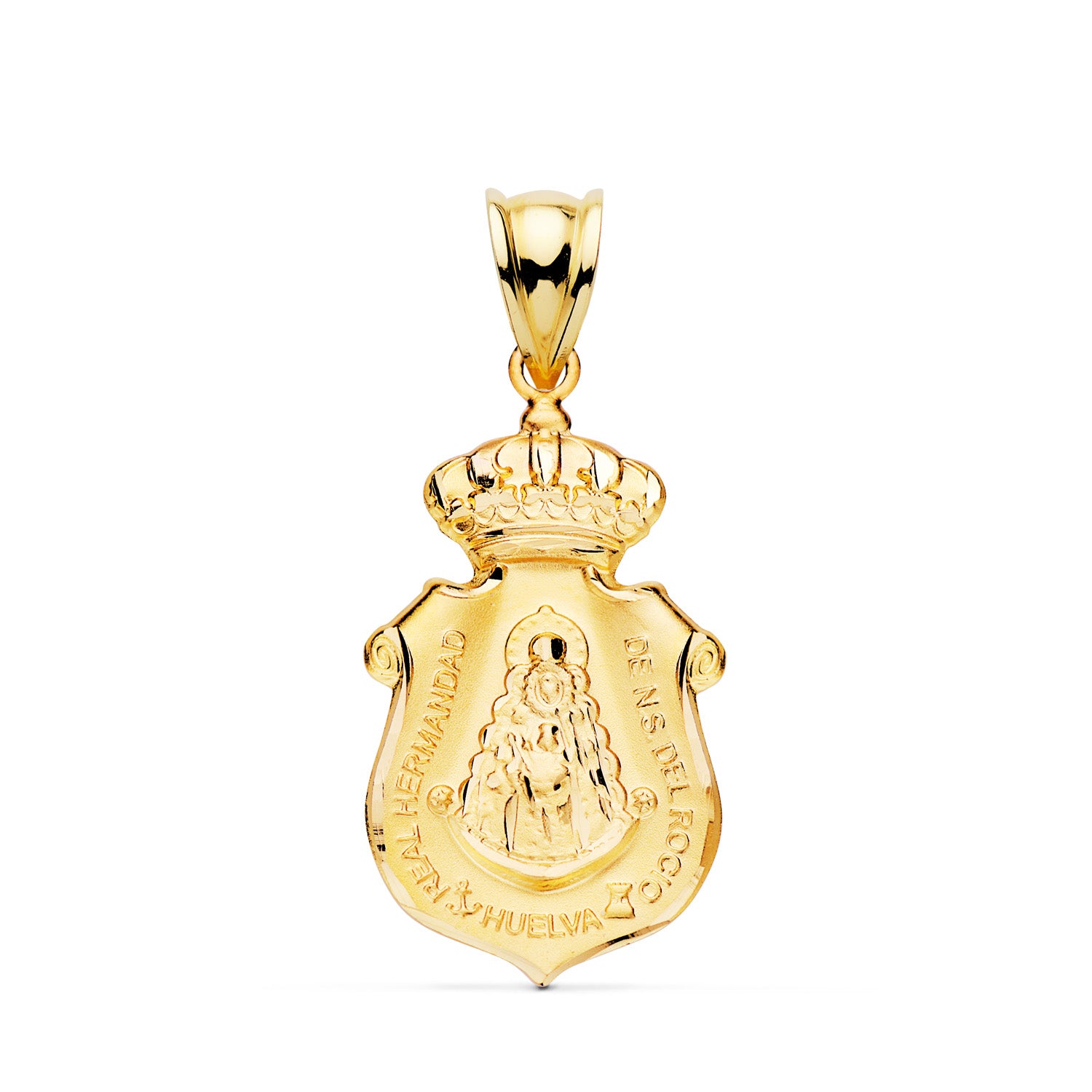 18K Médaille Vierge Rocio 27 X 14 mm