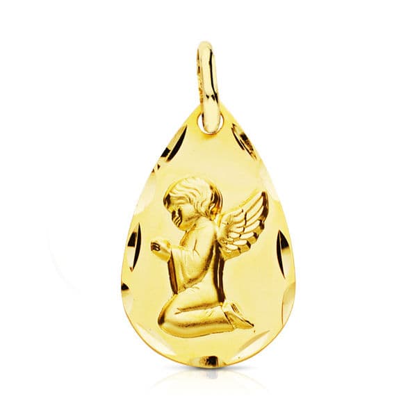 Médaille de Lange en Or Jaune 18K 19X11 mm