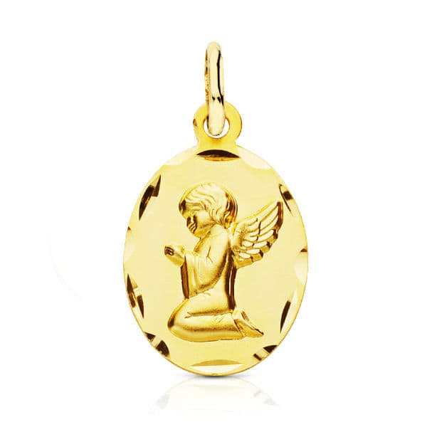 Médaille de Lange en Or Jaune 18K 19X12 mm