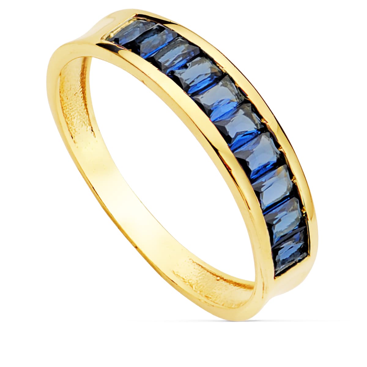 Ring aus 18-karätigem Gelbgold und Zirkonen