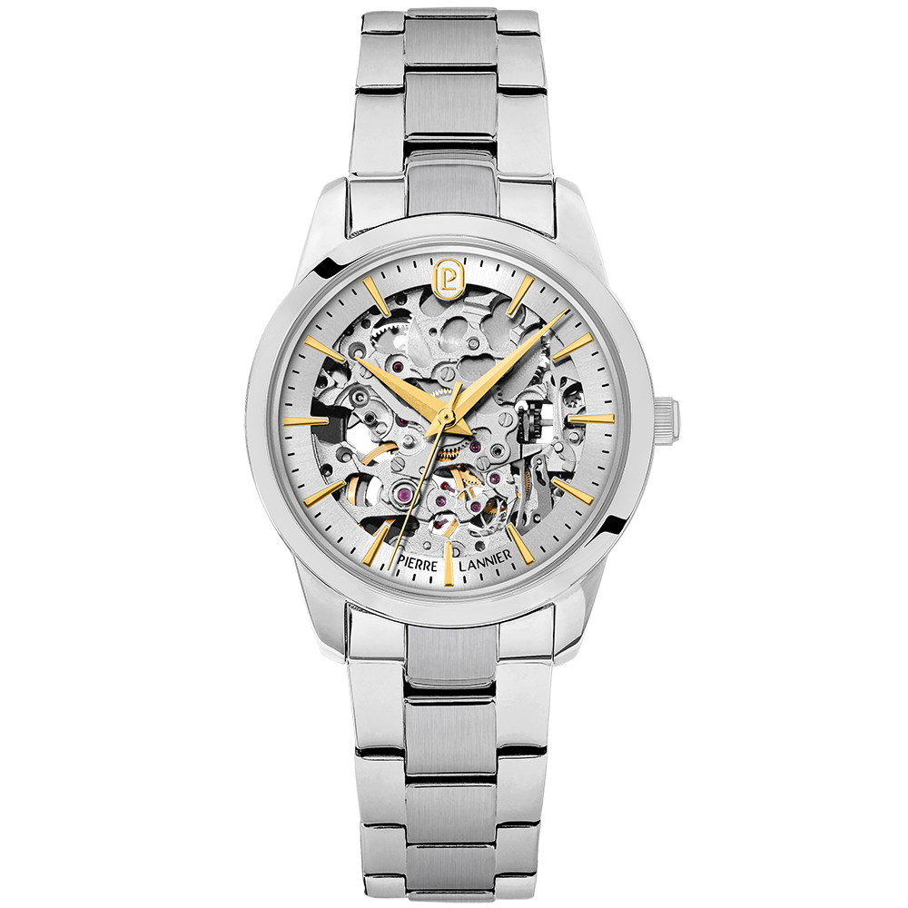 Montre femme Pierre Lannier THEA 143H621 – cadran argenté bracelet acier argenté – vue de face