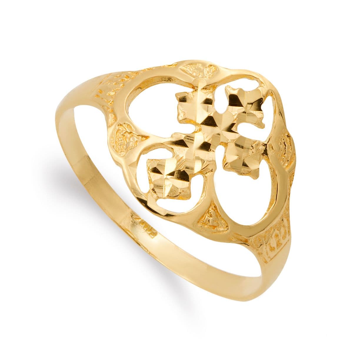 Anel Cruz em Ouro 18K