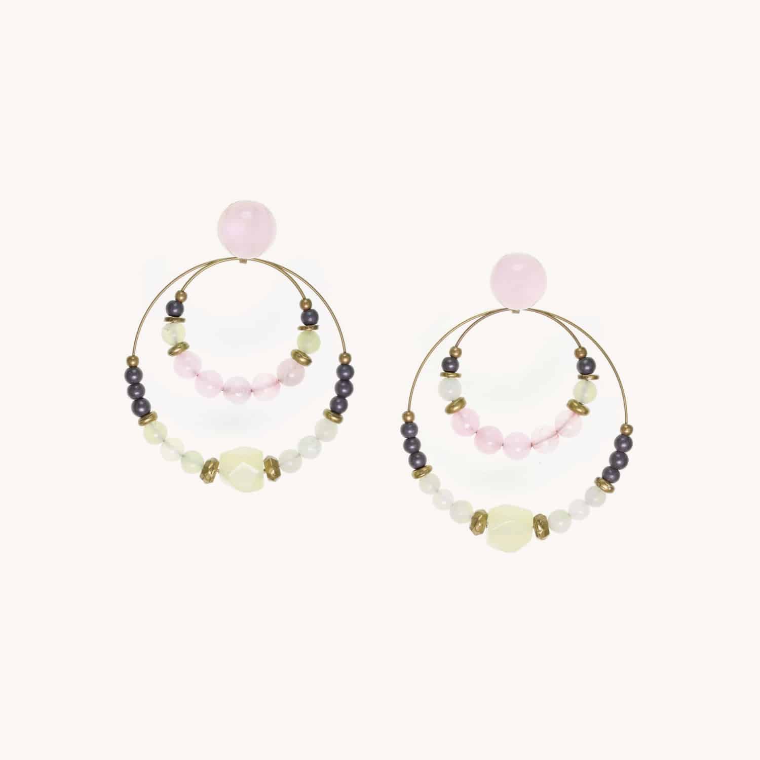 Boucles d'oreilles Nature Bijoux Kajiura pierres 12--34862