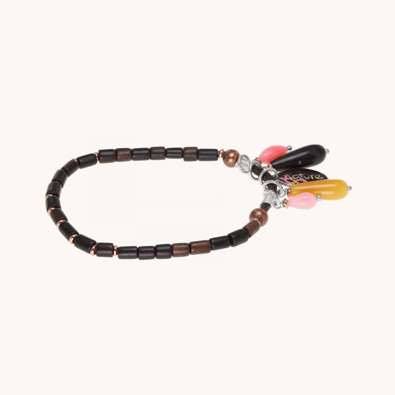 Bracelet Blossom Nature Bijoux bois jaspe corail 13--29345