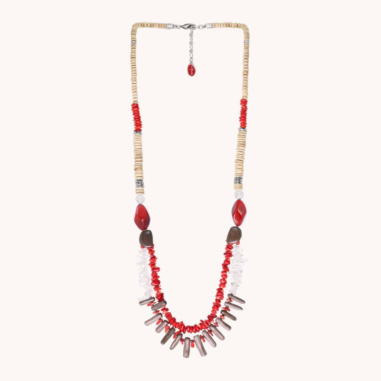 Collier Nature Bijoux Iceland bois et cristal 15--26322