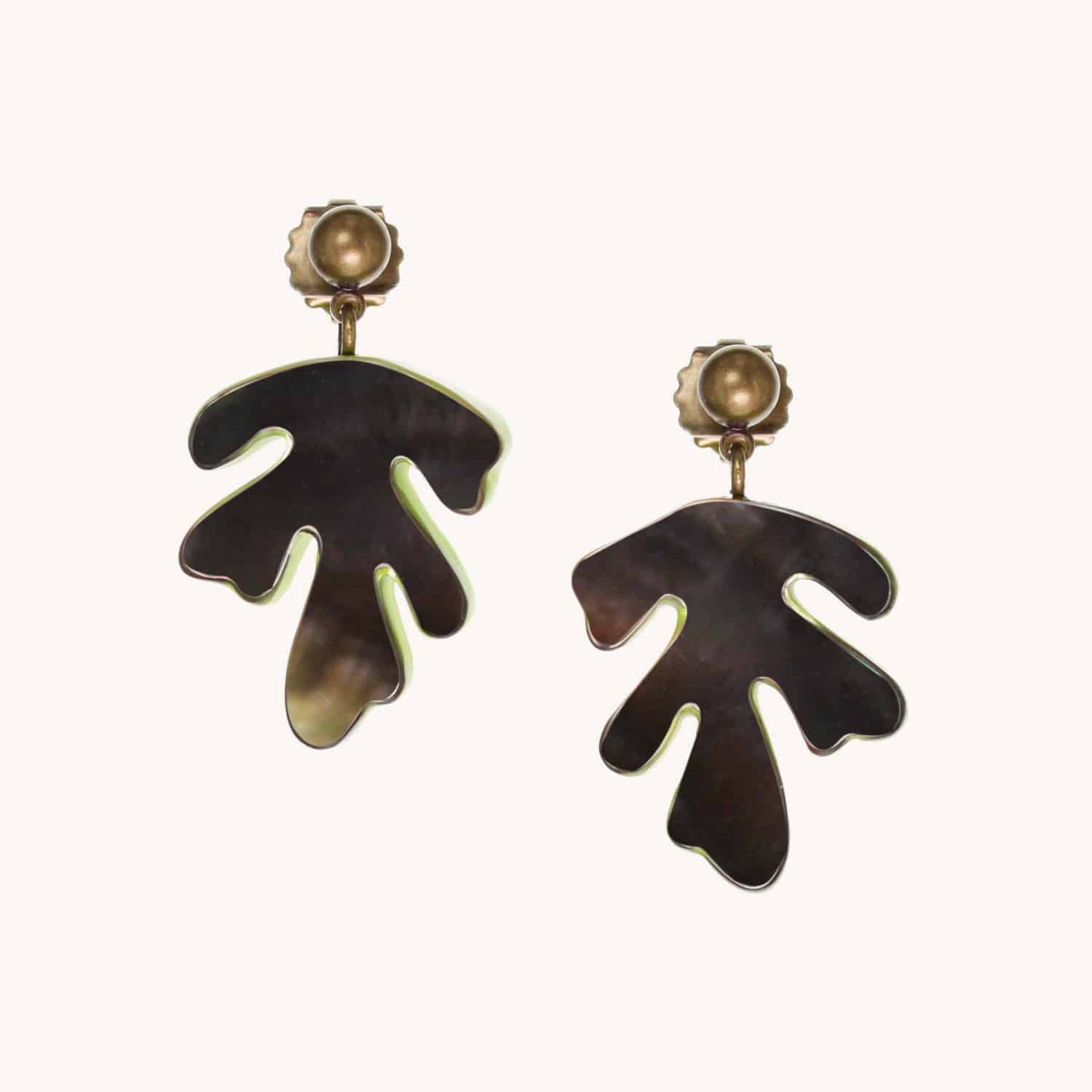 Boucles d'oreilles Metamorphose Nacre de Palawan 12--25228 Nature Bijoux