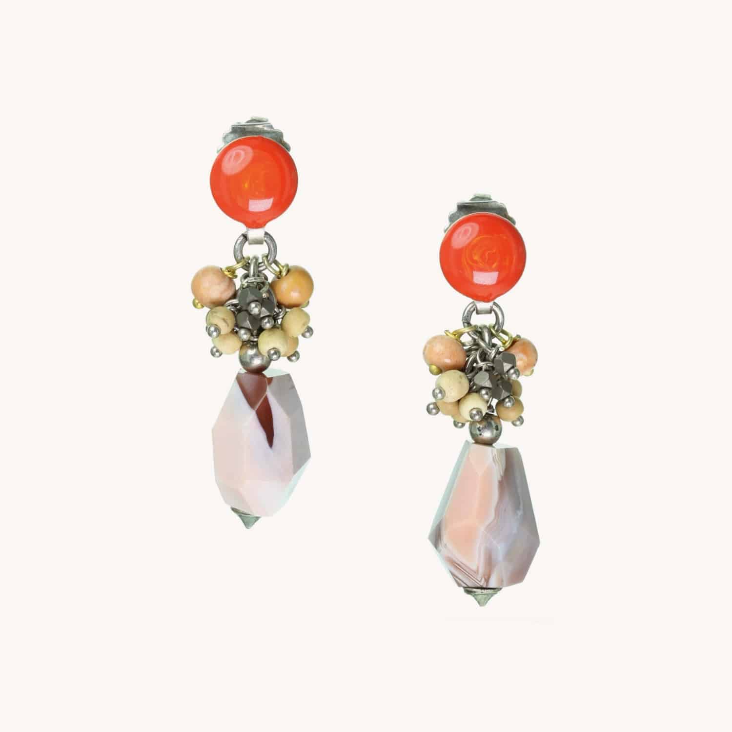 Boucles d'oreilles Moorea Agate 12--25287 Nature Bijoux