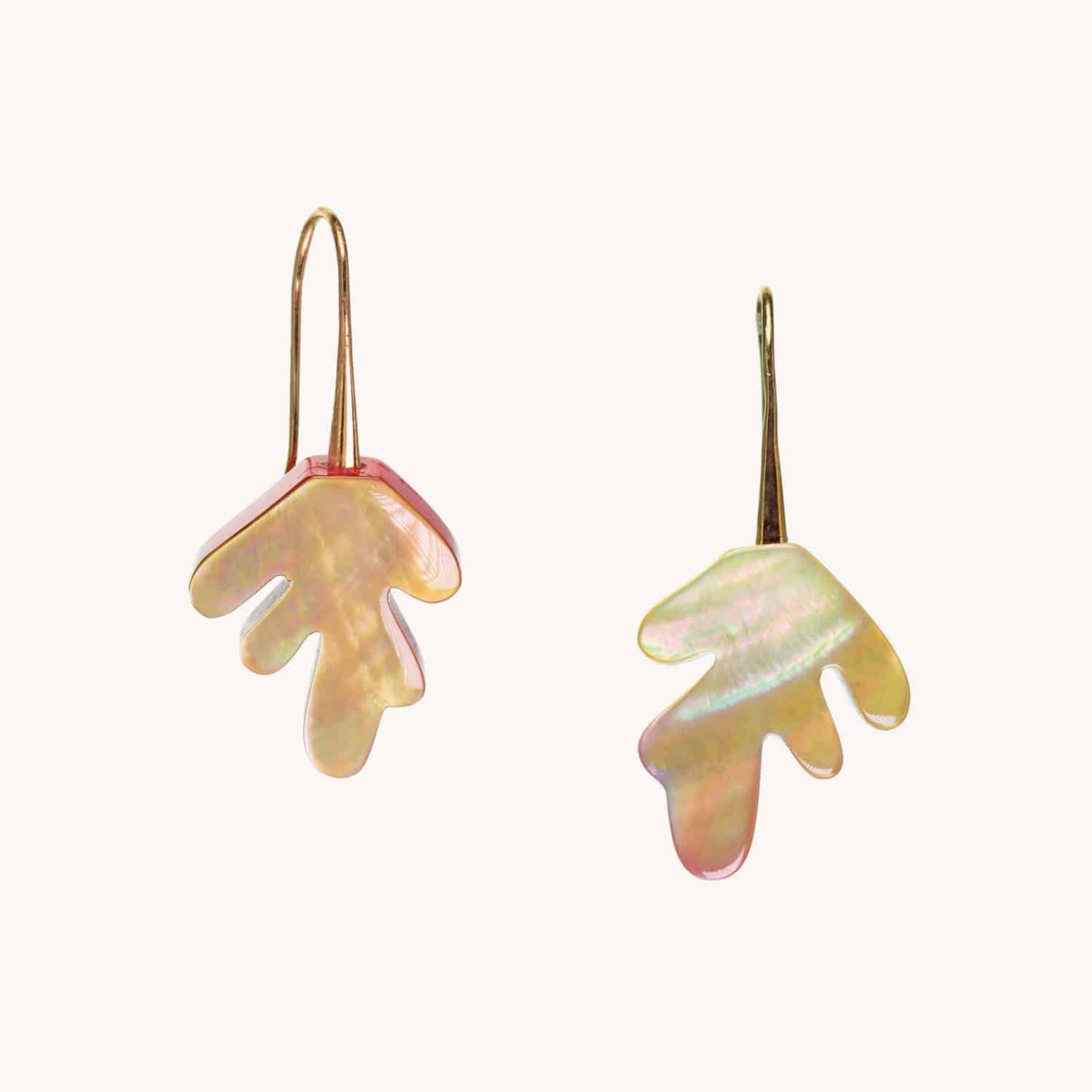 Boucles d'oreilles Hybride en nacre brune 12--25329 Nature Bijoux