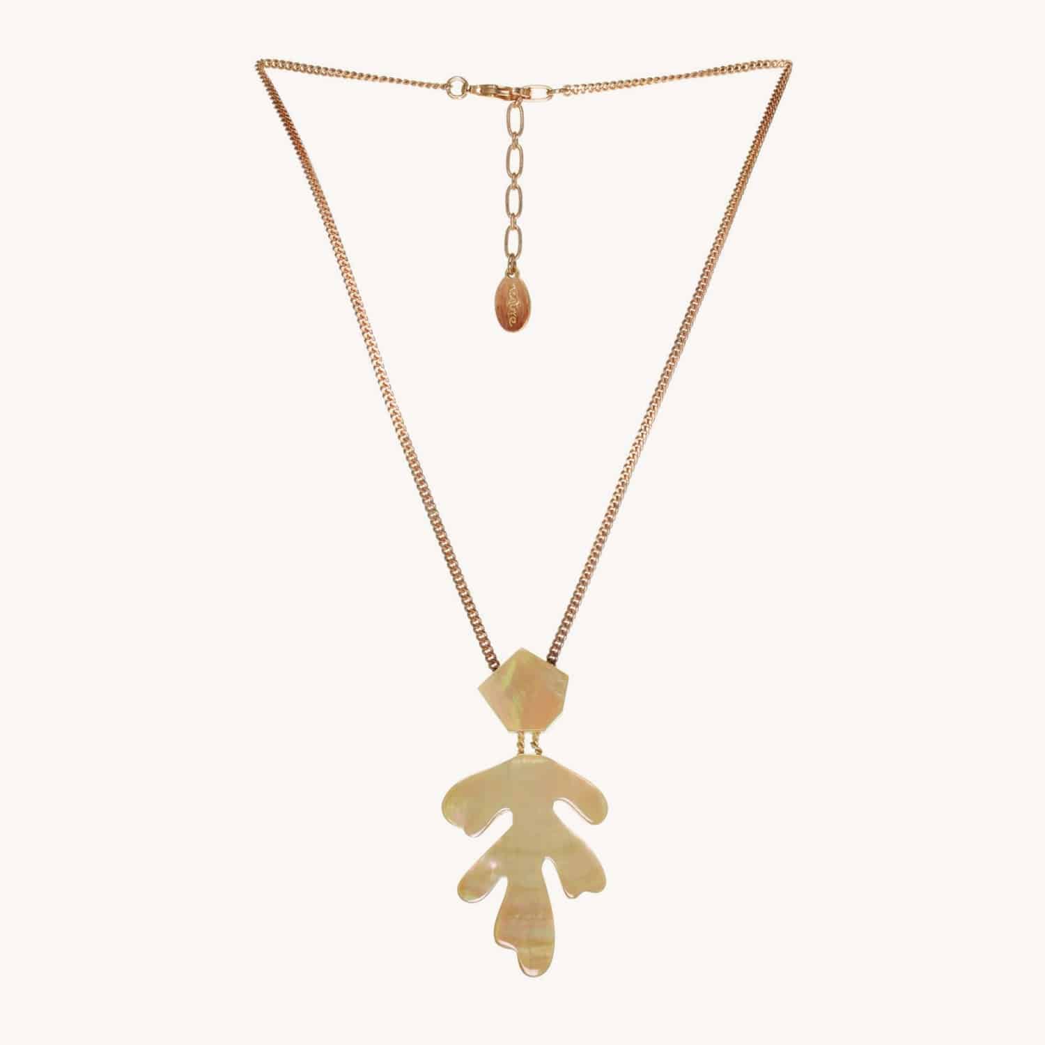 Collier Hybride nacre brune 15--26536 Nature Bijoux