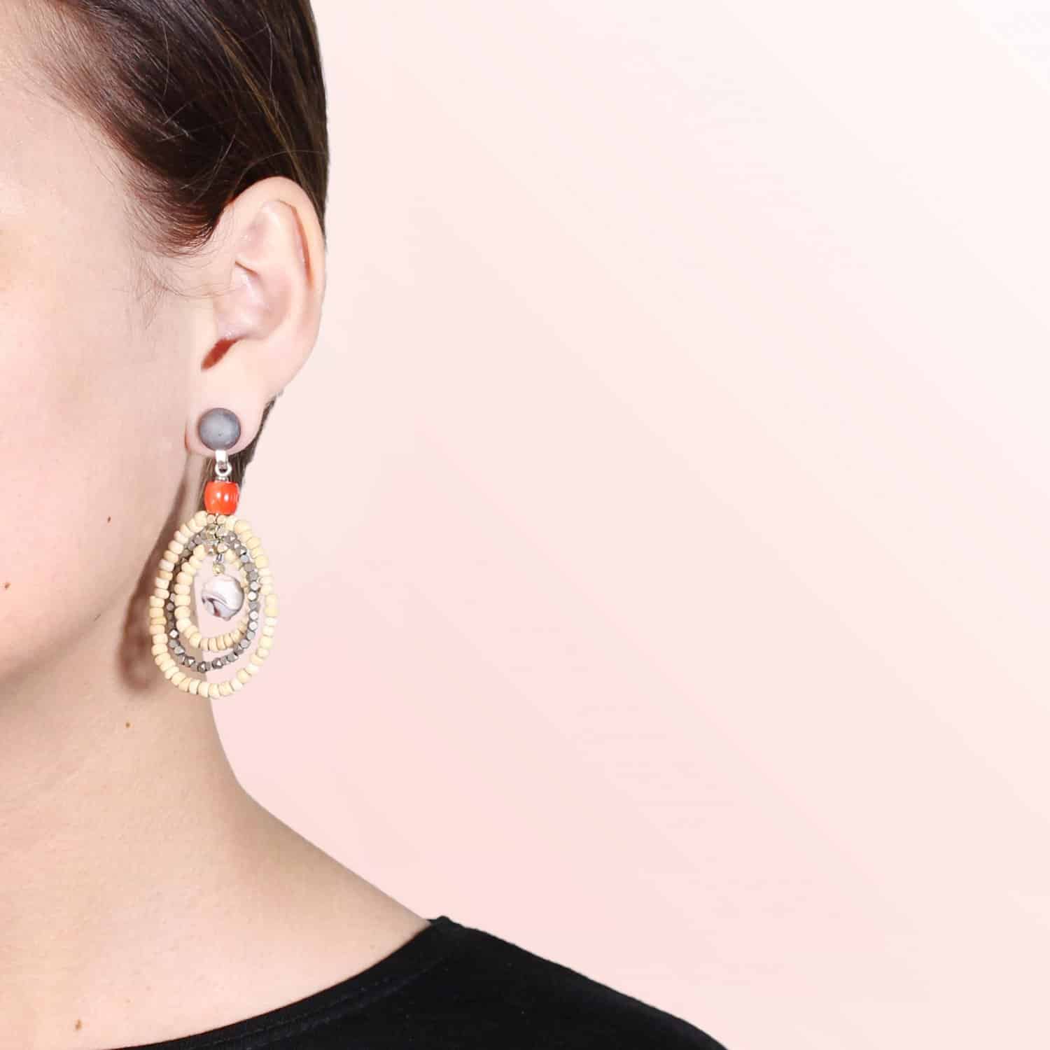 détail clips boucles d'oreilles 12--25288 Nature Bijoux