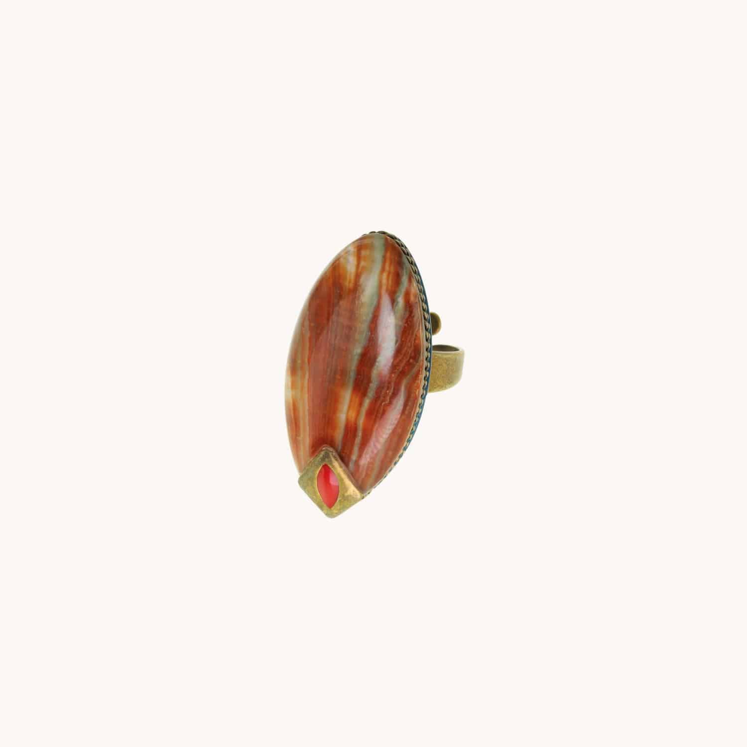 Bague Rhapsody ovale en coquillage 19--22402 Nature Bijoux