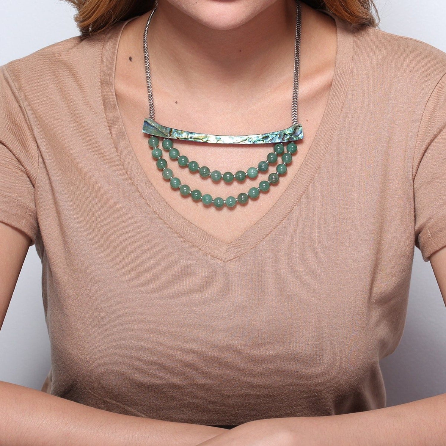 Détail matière aventurine verte 15--26732 Nature Bijoux