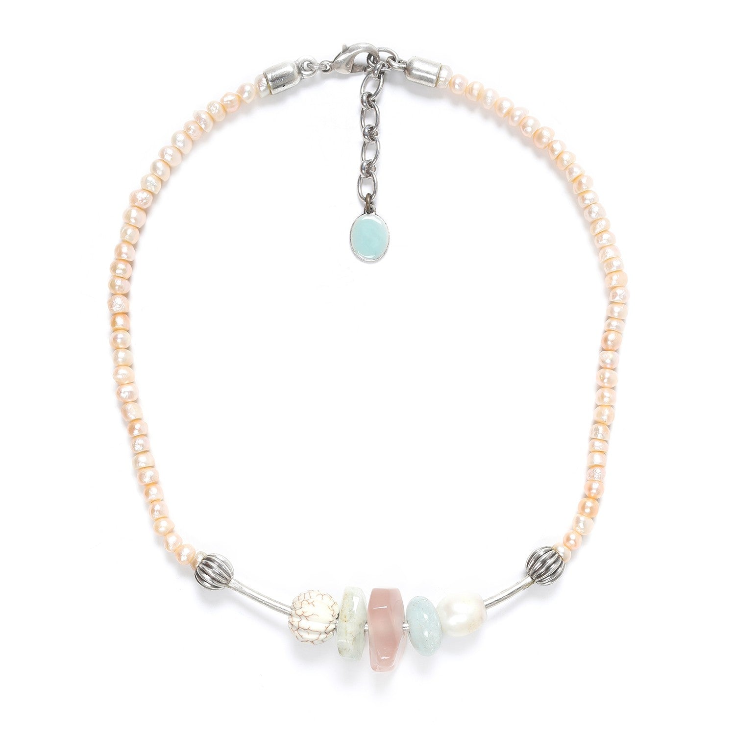 Détail perles et matières collier 15--40501 Nature Bijoux