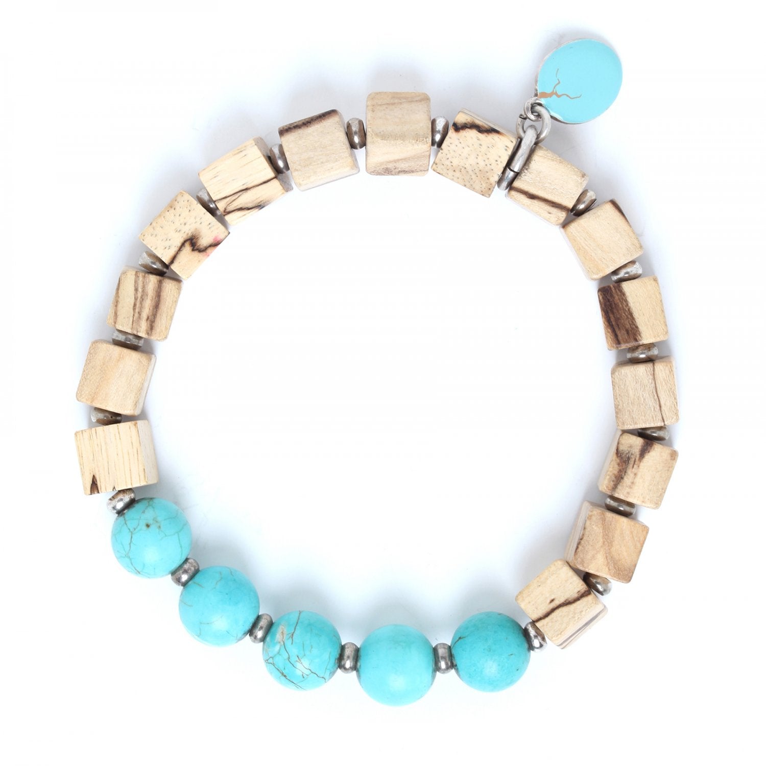 Détail pierres howlite turquoise 13--31632 Nature Bijoux