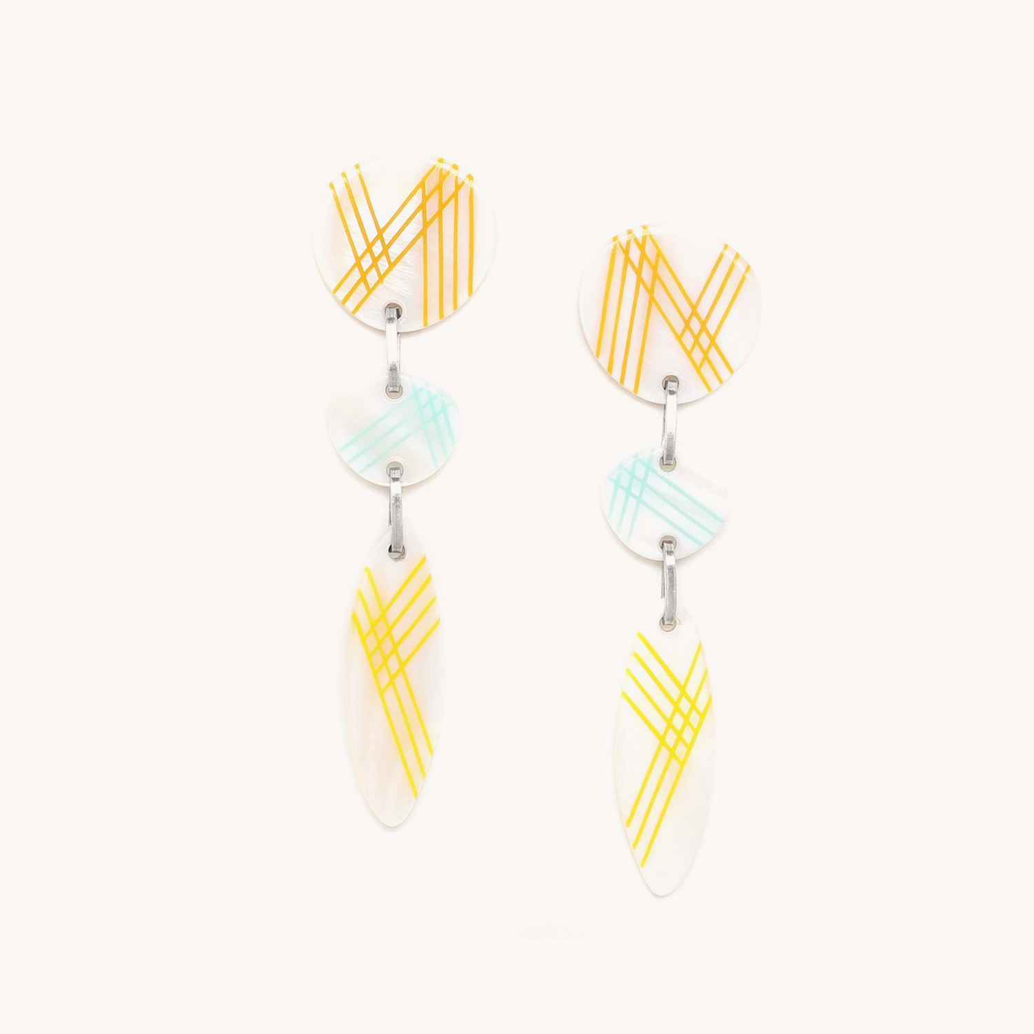 Boucles d'oreille Pampelonne nacre perlière 12--74490 Nature Bijoux