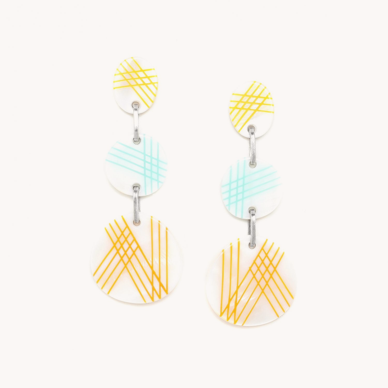Boucles d'oreille Pampelonne nacre perlière 12--74492 Nature Bijoux