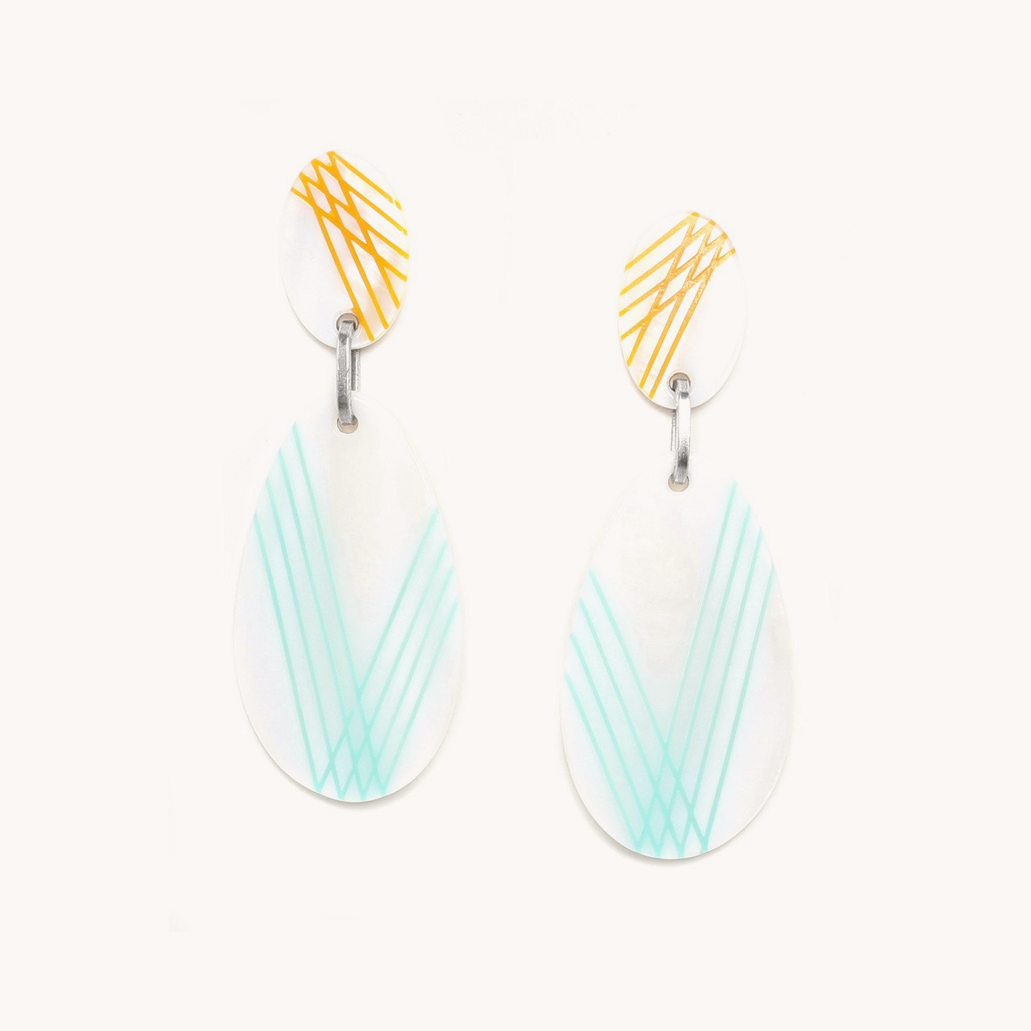 Boucles d'oreilles Pampelonne en nacre perlière 12--74493 Nature Bijoux