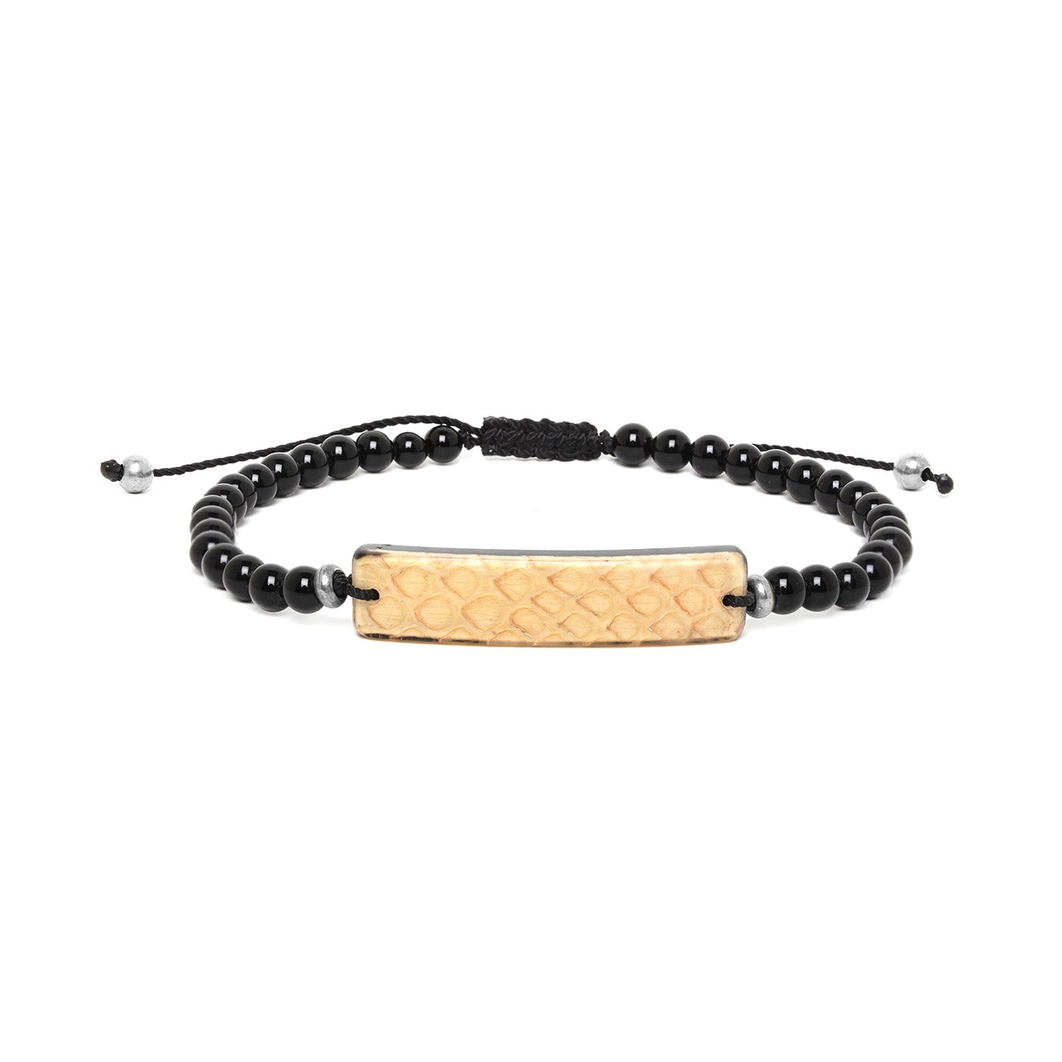 Bracelet Nature Bijoux Serpent beige coton ciré 13--31652