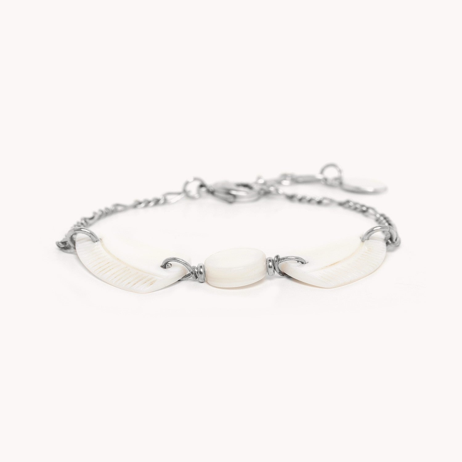Bracelet Envol nacre blanche 13--32982 Nature Bijoux