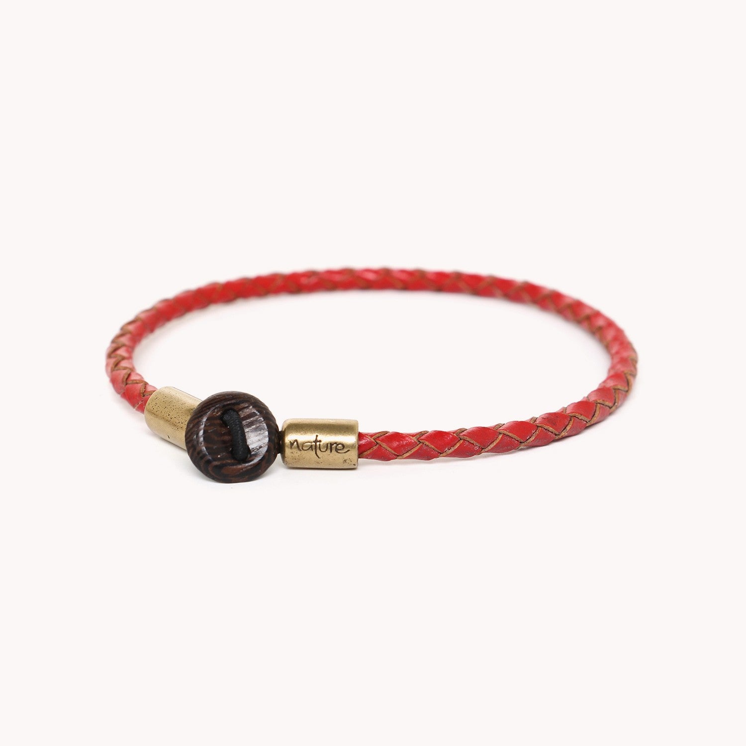 Bracelet Link Nature Bijoux bois Robles rouge 13--42943