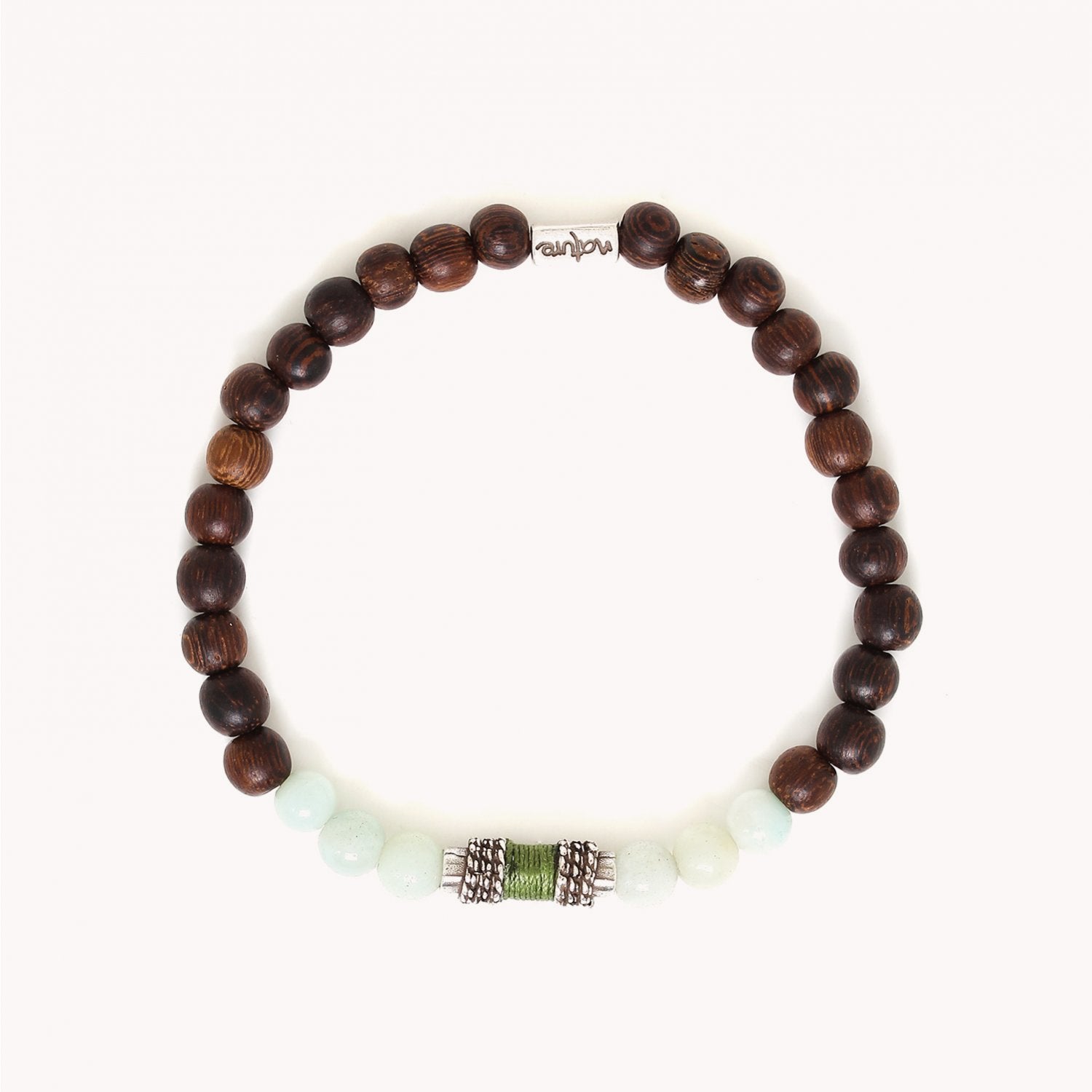 Détail pierre amazonite bracelet homme 13--42952 Nature Bijoux