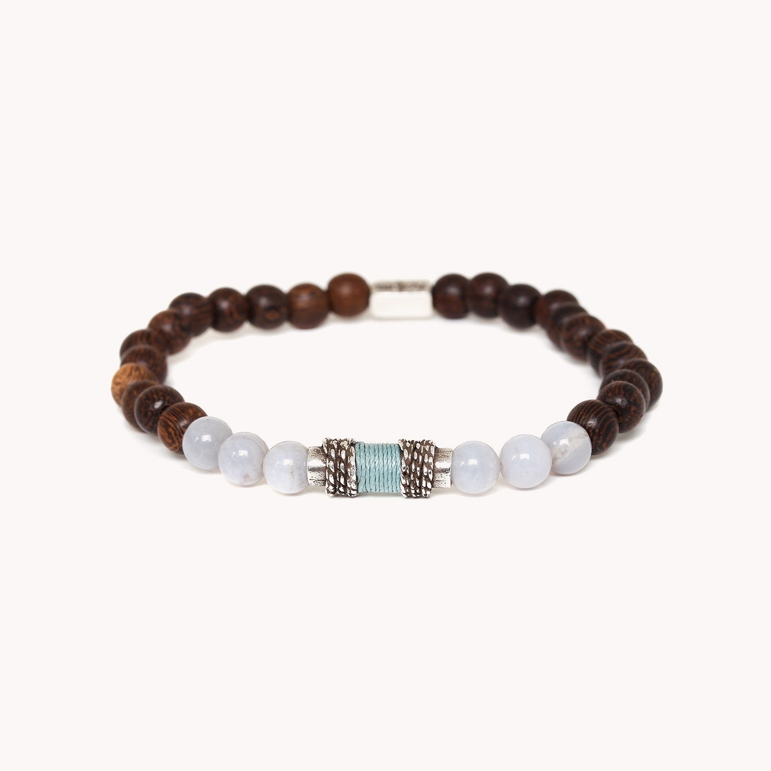 Bracelet Bobine calcédoine bleue Robles laiton Nature Bijoux 13--42955