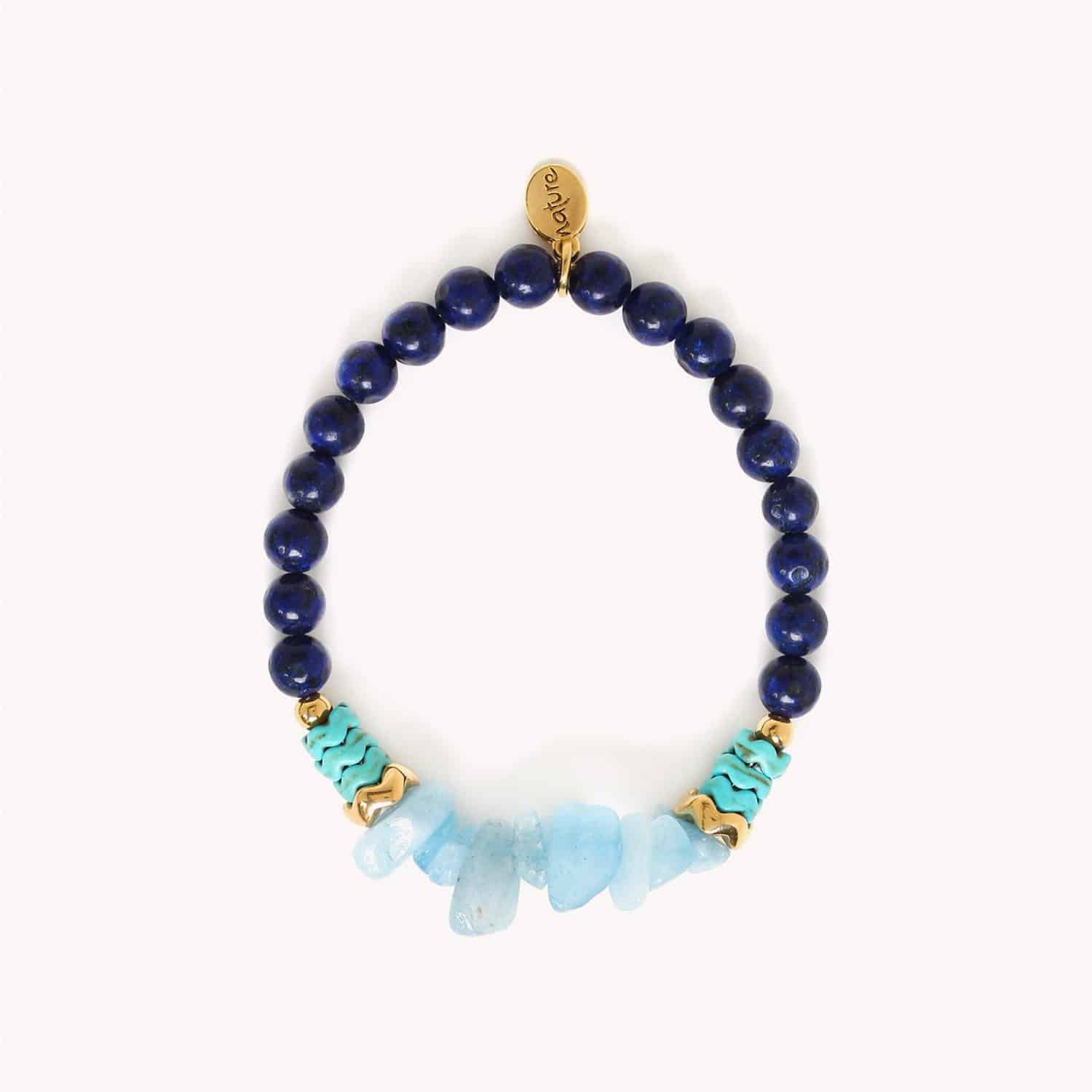 Détail pierres lapis-lazuli howlite bracelet 13--42970 Nature Bijoux
