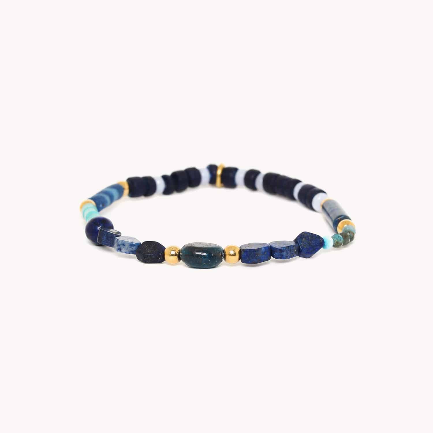 Bracelet extensible Colorama pierres graines 13--42971 Nature Bijoux
