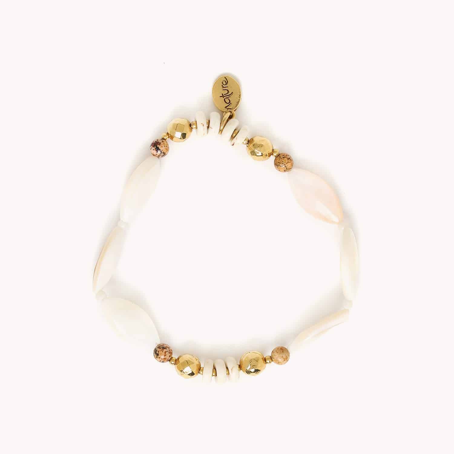 Bracelet extensible détail matière 13--43000 Nature Bijoux